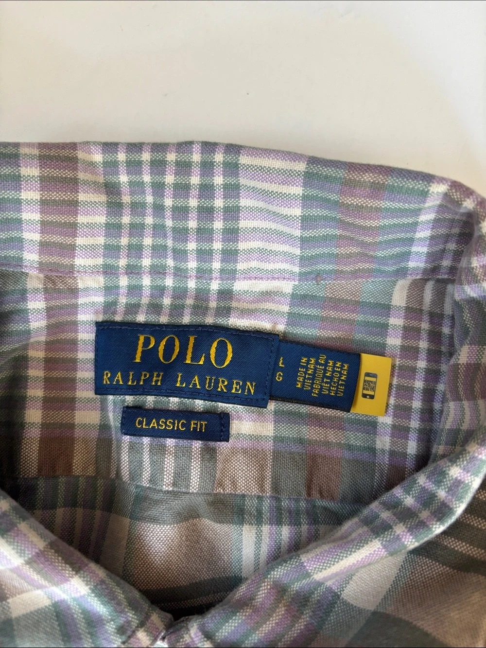 Polo Ralph Lauren Blue Plaid Classic Fit Short Sleeve Button Shirt Mens Large